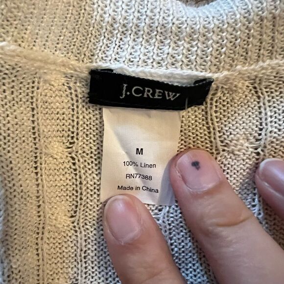 NWT j crew linen sweater M - Picture 6 of 7